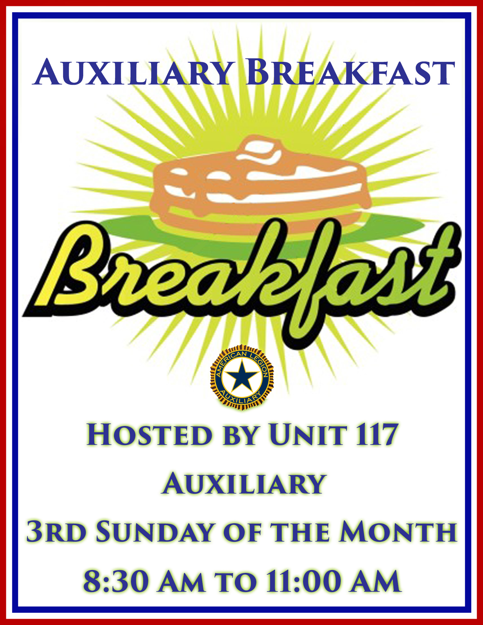 Breakfast Hosted By The Auxiliary