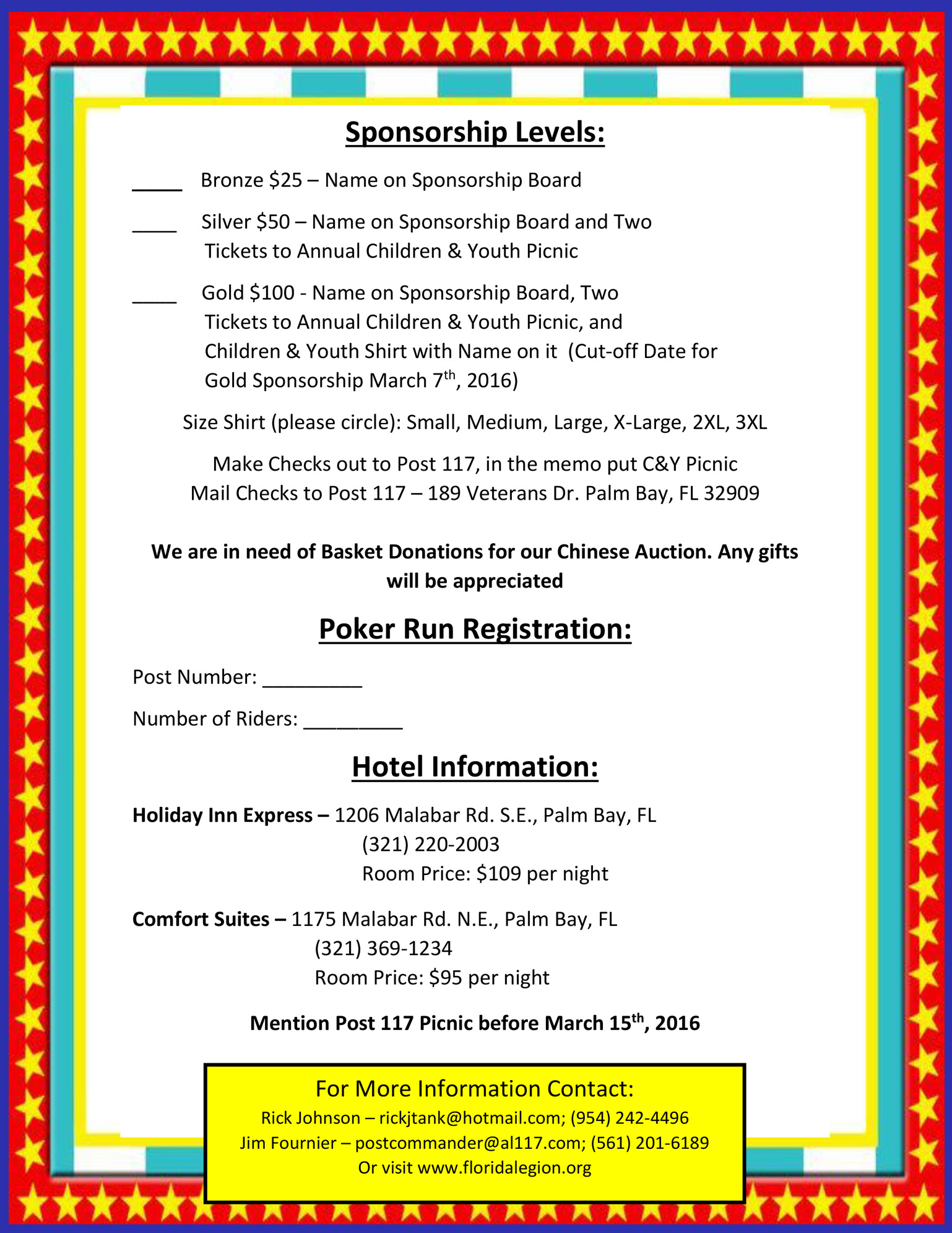 Annual Children and Youth Picnic Info