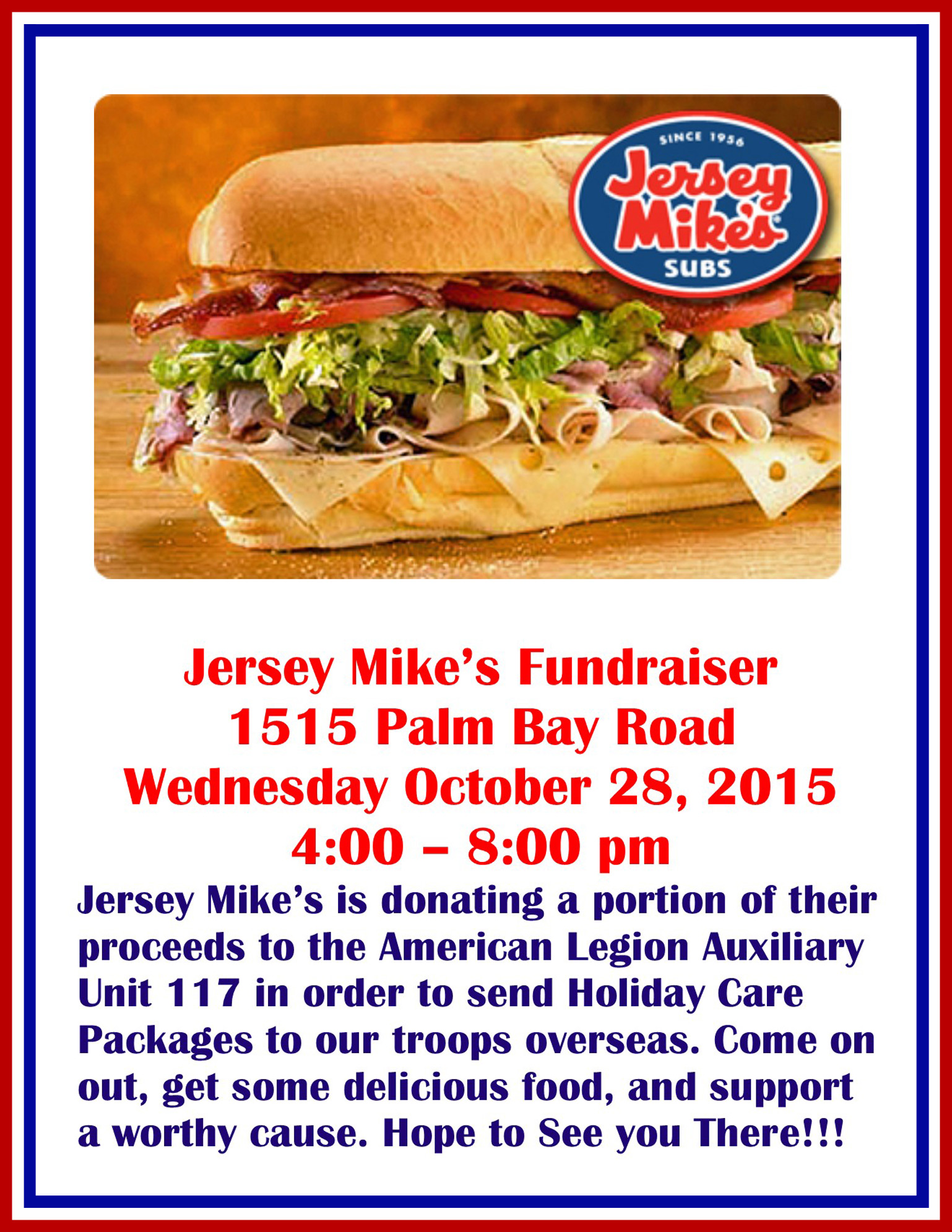 Jersey Mike's Fundraiser