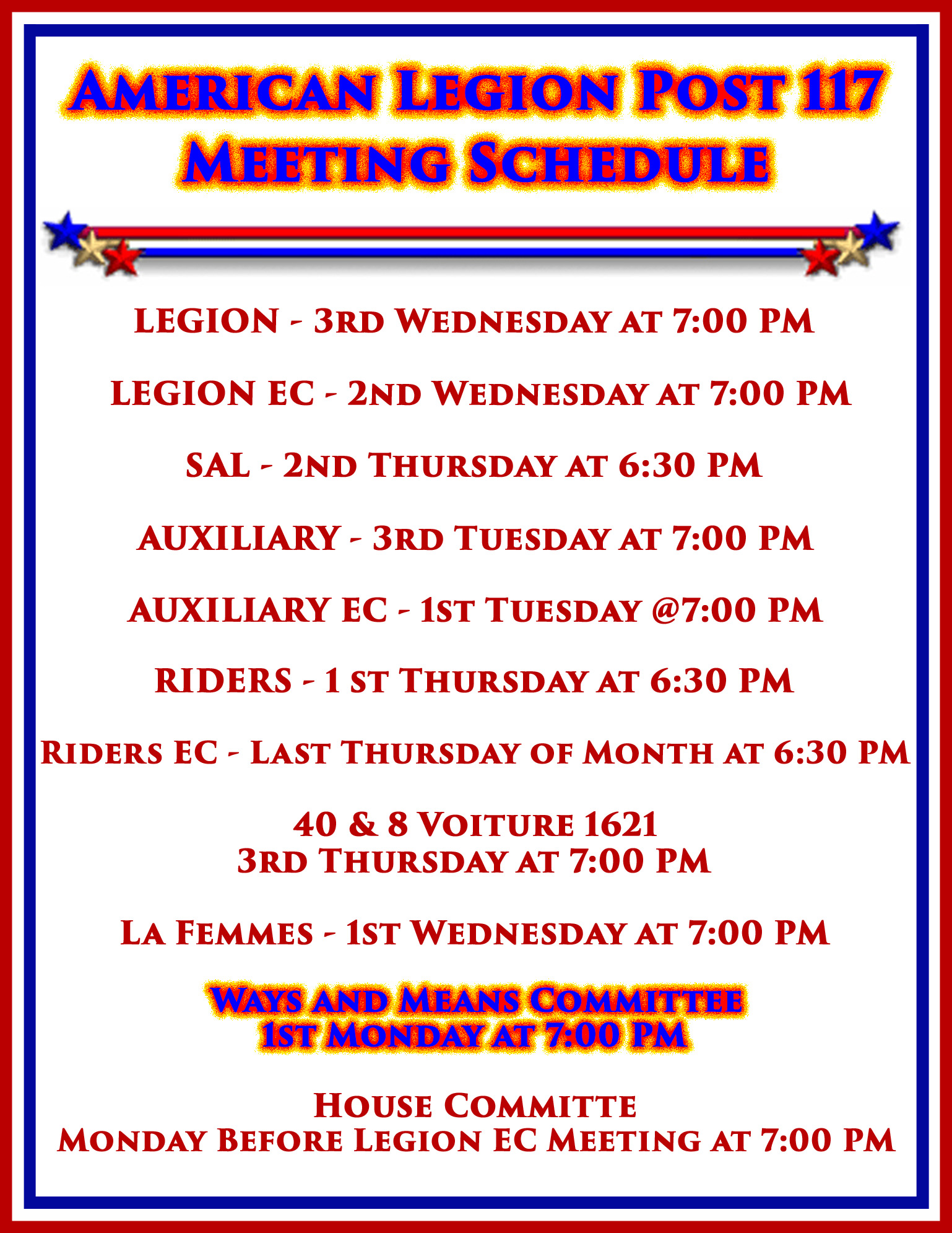 Ways and Means Meeting