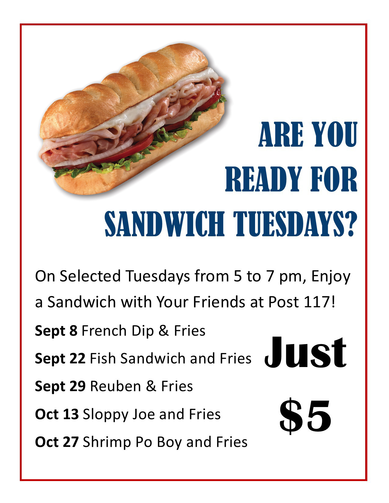 Sandwich Tuesday's