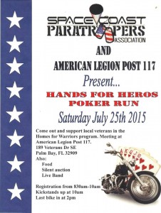 2015 Hands For Hero's Paratrooper Poker Run