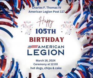 2024 105th Birthday American Legion