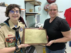 2024 BSA Scouts Troop 117 Refurbishing CPT Thomas Plaque