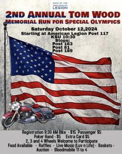 2024 2nd Annual Tom Wood Memorial Run for Special Olympics