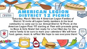 2025 District 12 Picnic at Post 117