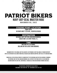 2022 Patriot Bikers Navy UDT-Seal Muster Ride