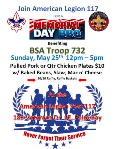 2025 Scouts of America Troop 732 Memorial Day BBQ